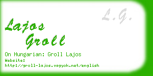 lajos groll business card